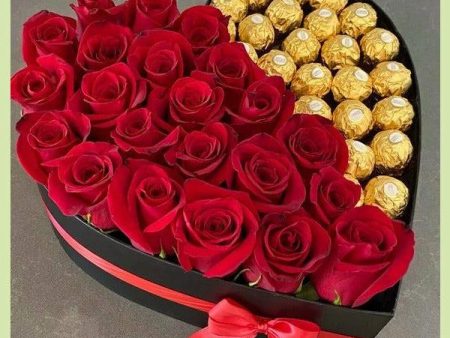 Heart Of Roses And Chocolate Sale