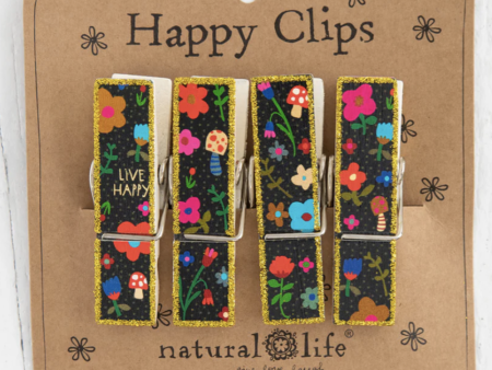 Chip Clip Set - Live Happy Floral Online now