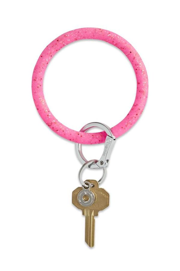 Silicone Big O Key Ring - Confetti Tickled Pink Discount