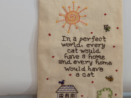 Linen Hand Towel - Perfect World Cat Supply