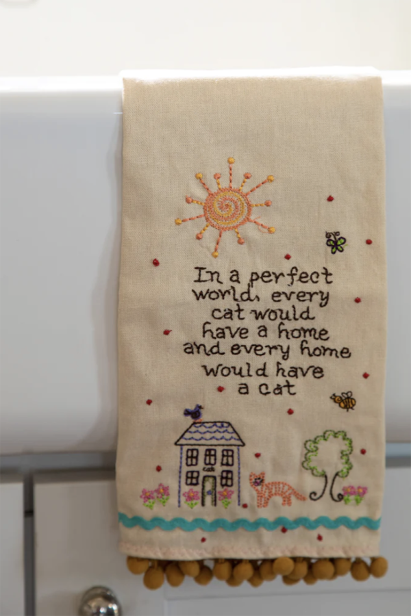 Linen Hand Towel - Perfect World Cat Supply