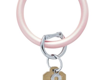 Silicone Big O Key Ring - Pearlized Rosé Online