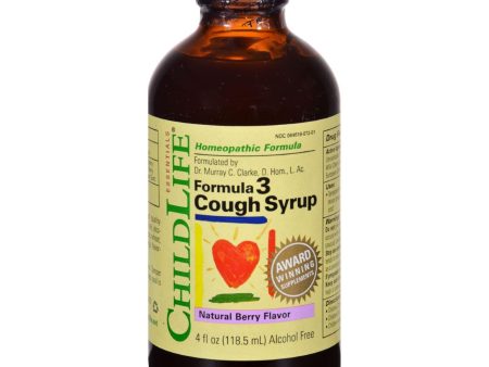 Childlife Formula 3 Cough Syrup Natural Berry - 4 Fl Oz Fashion