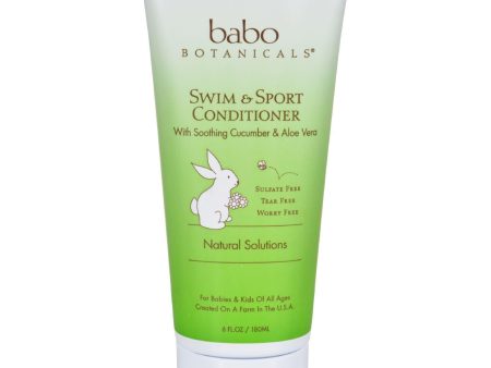 Babo Botanicals Swim And Sport Detangling Conditioner - Cucumber Aloe Vera - 6 Oz Online Sale