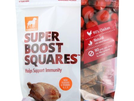 Dogswell Dog Treats - Super Boost Squares - Immunity - Chicken With Cranberry - 5 Oz - Case Of 12 Sale