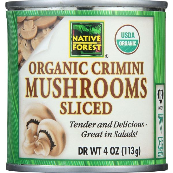 Native Forest Mushrooms - Organic - Crimini - Sliced - 4 Oz - Case Of 12 Fashion