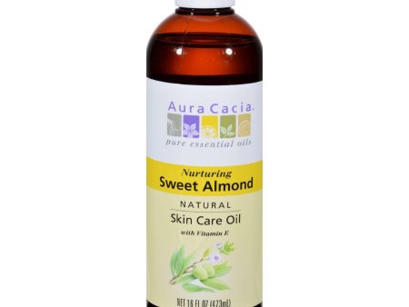 Aura Cacia Natural Skin Care Oil Sweet Almond - 16 Fl Oz Supply