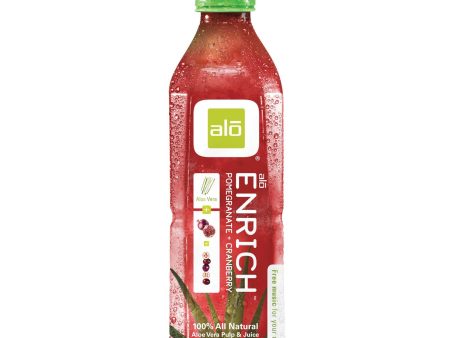 Alo Original Enrich Aloe Vera Juice Drink - Pomegranate And Cranberry - Case Of 12 - 16.9 Fl Oz. Sale