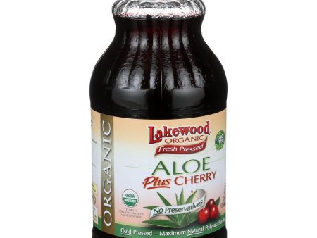 Lakewood Organic Aloe Juice - Whole Leaf - Fresh Pressed - Plus Cherry - 32 Oz on Sale