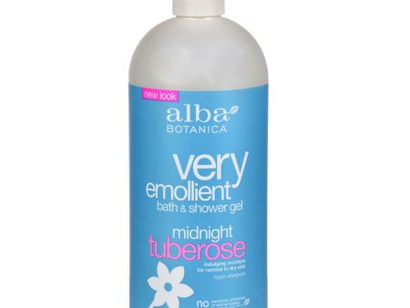 Alba Botanica Very Emollient Bath And Shower Gel Midnight Tuberose - 32 Fl Oz For Sale