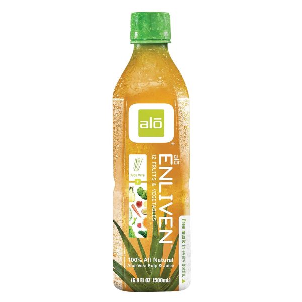 Alo Original Enliven Aloe Vera Juice Drink - 12 Fruits And Vegetables - Case Of 12 - 16.9 Fl Oz. For Cheap