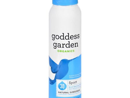 Goddess Garden Sunscreen - Natural - Sport - Spf 30 - Continuous Spray - 3.4 Oz Online now