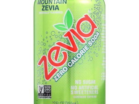 Zevia Soda - Zero Calorie - Mountain Zevia - Can - 6-12 Oz - Case Of 4 Sale