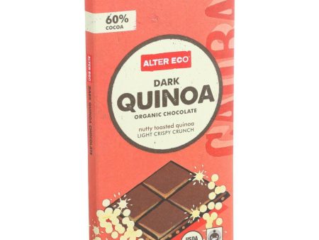 Alter Eco Americas Organic Chocolate Bar - Dark Quinoa - 2.82 Oz Bars - Case Of 12 Supply