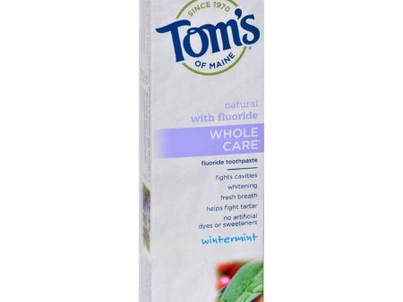 Tom s Of Maine Whole Care Toothpaste Wintermint - 4.7 Oz - Case Of 6 Fashion