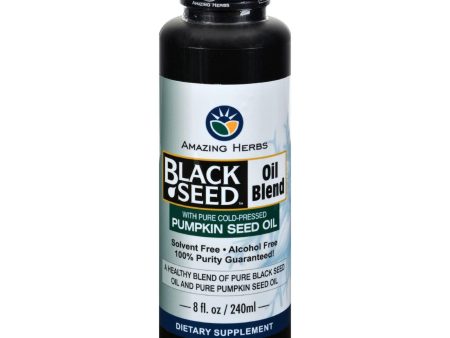 Amazing Herbs Black Seed Oil Blend - Styrian Pumpkin Seed - 8 Oz Online Sale