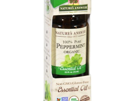 Natures Answer Essential Oil - Organic - Peppermint - .5 Oz For Cheap