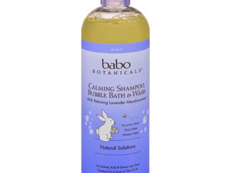 Babo Botanicals Shampoo Bubblebath And Wash - Calming - Lavender - 15 Oz Discount