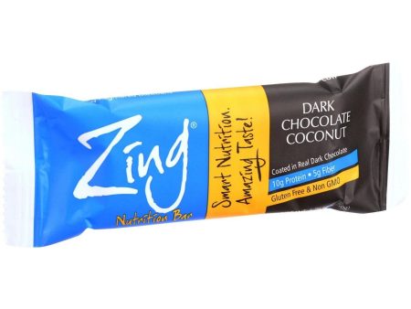 Zing Bars Nutrition Bar - Dark Chocolate Coconut - 1.76 Oz Bars - Case Of 12 on Sale