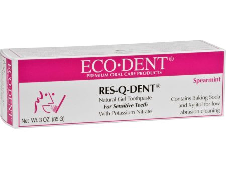 Eco-dent Res-q-dent Toothpaste - Spearmint - 3 Oz Discount