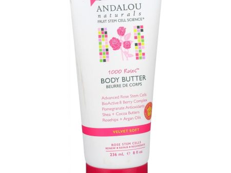 Andalou Naturals Body Butter - 1000 Roses - 8 Oz Fashion