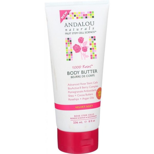 Andalou Naturals Body Butter - 1000 Roses - 8 Oz Fashion