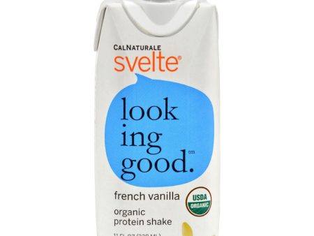 Svelte Protein Shake - Organic French Vanilla - 11 Oz - Case Of 8 Discount