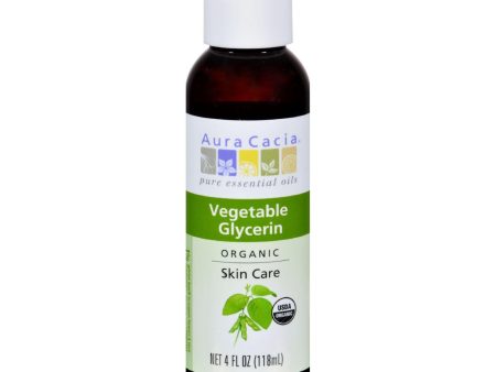 Aura Cacia Skin Care Oil - Organic Vegetable Glycerin Oil - 4 Fl Oz Cheap