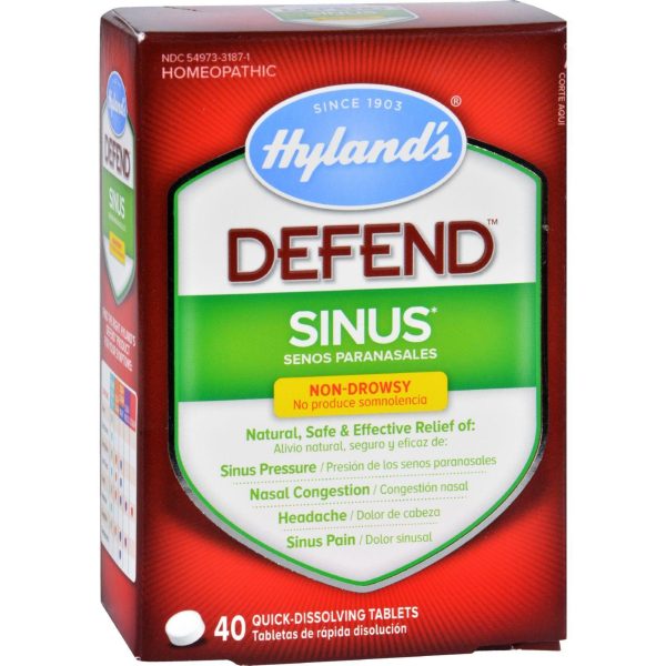 Hylands Homeopathic Sinus - Defend - 40 Tablets Supply