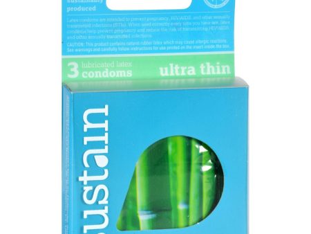 Sustain Condoms Ultra Thin - 3 Pack For Discount