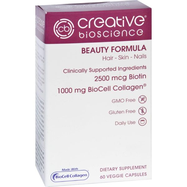 Creative Bioscience Beauty Formula - 60 Vegetarian Capsules Online now