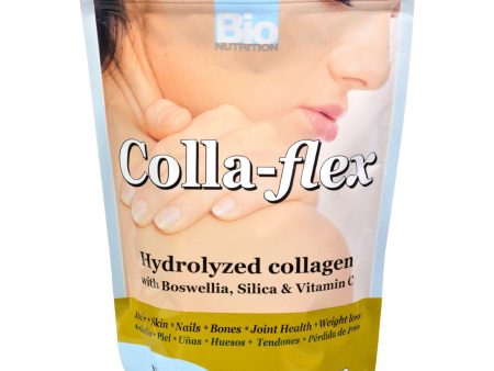 Bio Nutrition Colla-flex Hydrolyzed Collagen Natural Vanilla - 240 G For Cheap