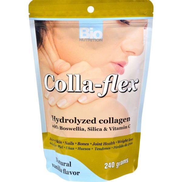 Bio Nutrition Colla-flex Hydrolyzed Collagen Natural Vanilla - 240 G For Cheap