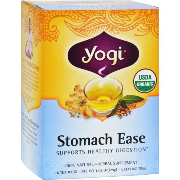 Yogi Organic Stomach Ease Herbal Tea - 16 Tea Bags - Case Of 6 Cheap