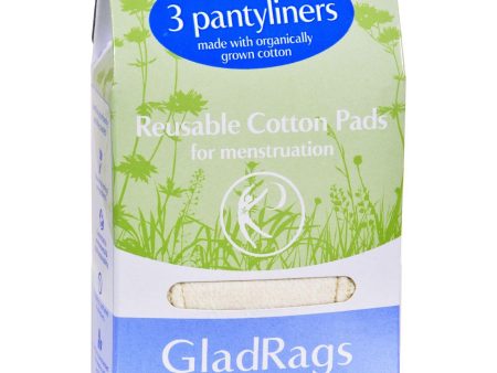 Gladrags Pantyliner Organic Undyed Cotton - 3 Pack Hot on Sale