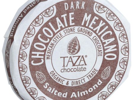 Taza Chocolate Organic Chocolate Mexicano Discs - 40 Percent Dark Chocolate - Salted Almond - 2.7 Oz - Case Of 12 Cheap