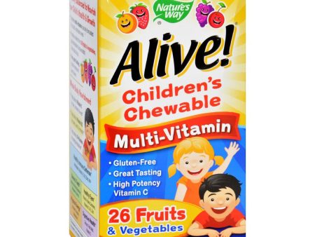 Nature s Way Alive Children s Multi-vitamin Chewable Natural Orange And Berry - 120 Chewable Tablets Cheap