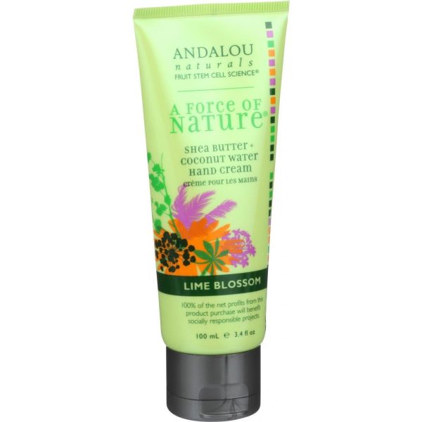 Andalou Naturals Hand Cream - A Force Of Nature Shea Butter Plus Coconut Water - Lime Blossom - 3.4 Oz Online