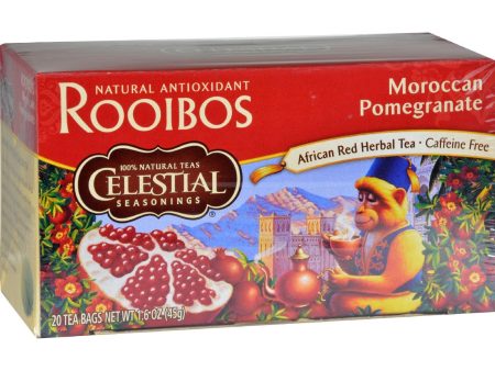 Celestial Seasonings Red Tea Caffeine Free Moroccan Pomegranate - 20 Tea Bags - Case Of 6 Online