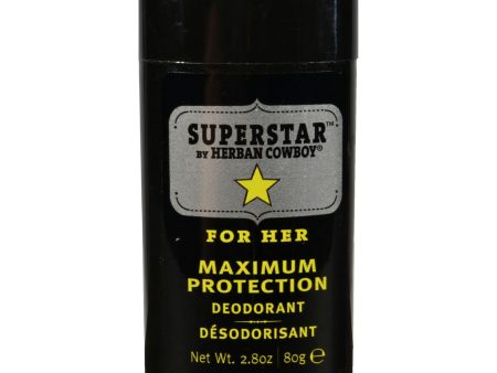 Herban Cowboy Deodorant - Superstar For Women - 2.8 Oz Online