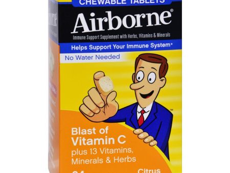 Airborne Chewable Tablets With Vitamin C - Citrus - 64 Tablets Online