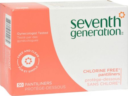 Seventh Generation Pantiliners - Chlorine Free - 50 Ct - Case Of 12 Sale