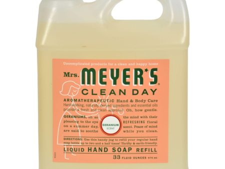 Mrs. Meyer s Liquid Hand Soap Refill - Geranium - 33 Lf Oz - Case Of 6 Fashion