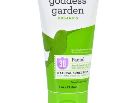 Goddess Garden Sunscreen - Counter Display - Organic - Facial - Spf 30 - Tube - 1 Oz Online