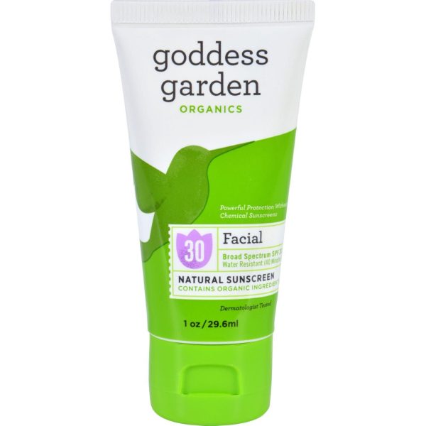 Goddess Garden Sunscreen - Counter Display - Organic - Facial - Spf 30 - Tube - 1 Oz Online