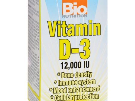 Bio Nutrition Vitamin D-3 - 12000 Iu - 50 Vegetarian Capsules Online