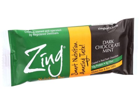 Zing Bars Nutrition Bar - Dark Chocolate Sunflower Mint - Nut Free - 1.76 Oz Bars - Case Of 12 Online now