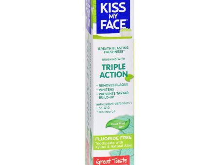 Kiss My Face Toothpaste - Triple Action - Fluoride Free - Gel - 4.5 Oz Online Hot Sale