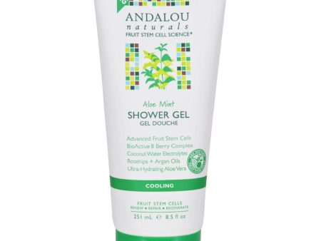 Andalou Naturals Shower Gel - Aloe Mint Cooling - 8.5 Fl Oz on Sale