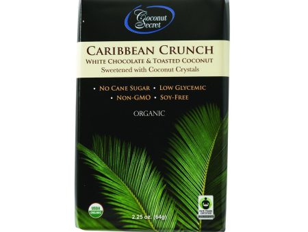 Coconut Secret Organic Chocolate Crunch Bar - Caribbean White Chocolate Crunch - Case Of 12 - 2.25 Oz Bars Fashion